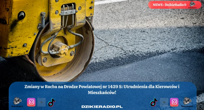 Utrudnienia na drodze powiatowej 1429 S – zmiana terminu zamknięcia