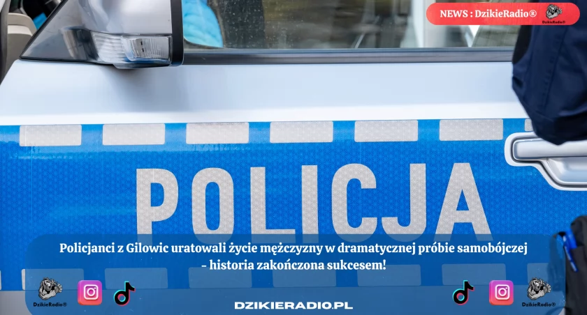 Policjanci z Gilowic powstrzymali dramatyczną próbę samobójczą