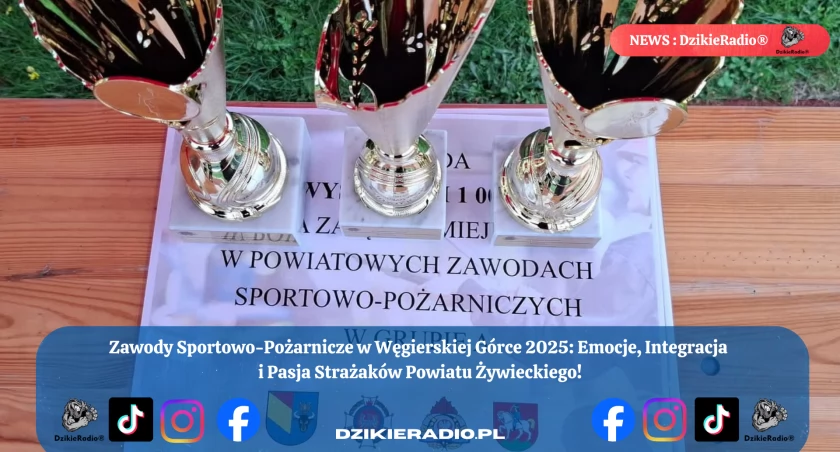 Powiatowe Zawody Sportowo-Pożarnicze: Pełne Emocji i Współpracy w Węgierskiej Górce 2025.