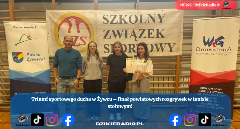 Pasjonujący finał tenisa stołowego w Żywcu