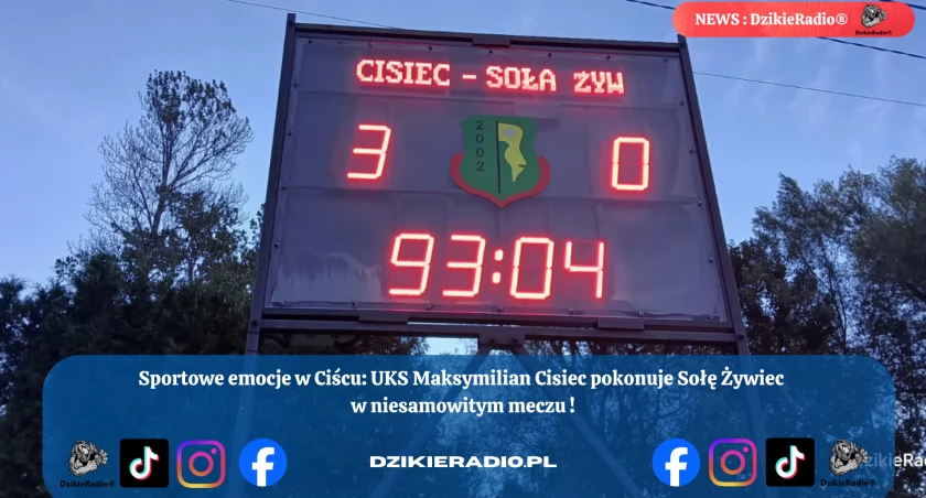 Maksymalna efektywność: UKS Maksymilian Cisiec triumfuje nad Sołą Żywiec