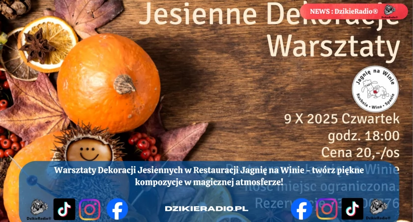Warsztaty Dekoracji Jesiennych w Restauracji Jagnię na Winie - odkryj kreatywność jesieni w sercu Międzybrodzia Żywieckiego!