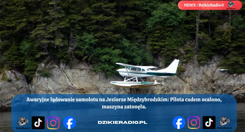 Samolot lądował awaryjnie na Jeziorze Międzybrodzkim!