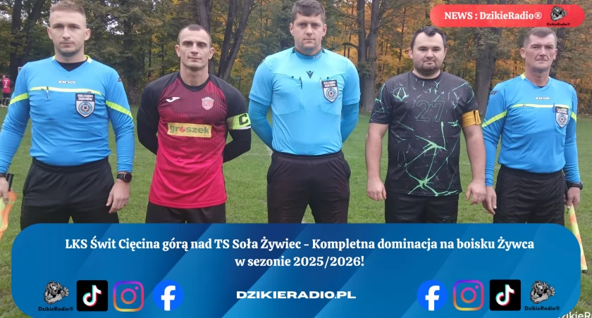 LKS Świt Cięcina triumfuje nad TS Soła Żywiec: Znaczące zwycięstwo gości podczas meczu Instalmax Klasy A Podokręgu Żywiec  sezon 2025/2026