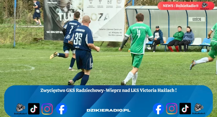 Pewne zwycięstwo GKS Radziechowy-Wieprz po zaciętym meczu z Hażlachem