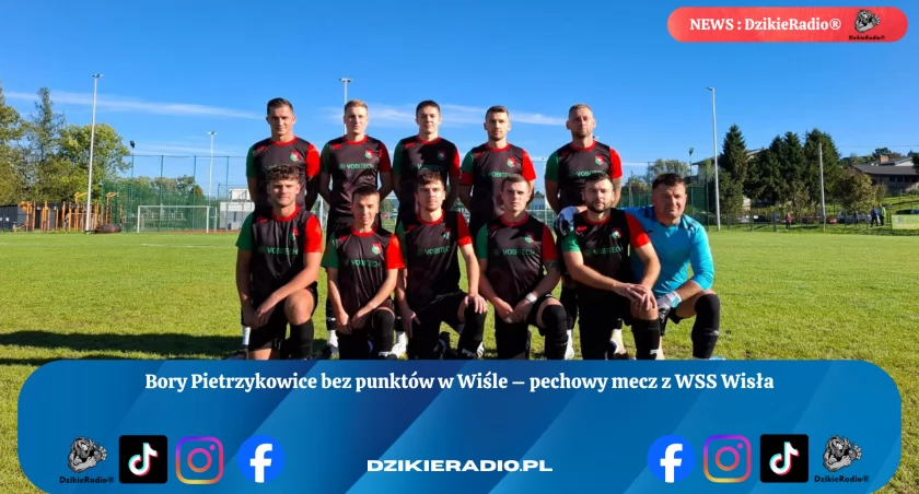 Nieuznane gole i gorzka porażka. Bory Pietrzykowice przegrywają z Wisłą !