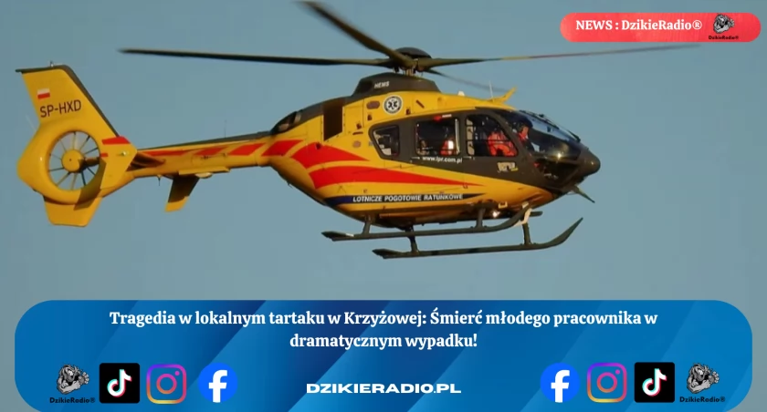 Tragedia w tartaku w Krzyżowej – zginął młody mężczyzna