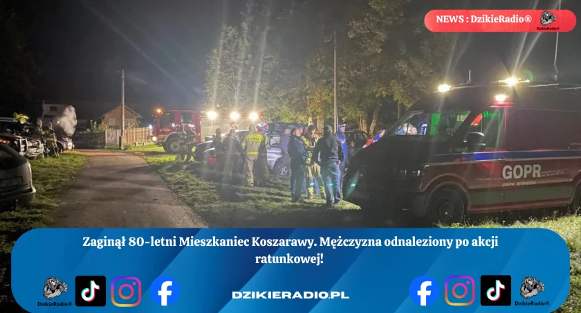 Szczęśliwy finał poszukiwań zaginionego 80-latka