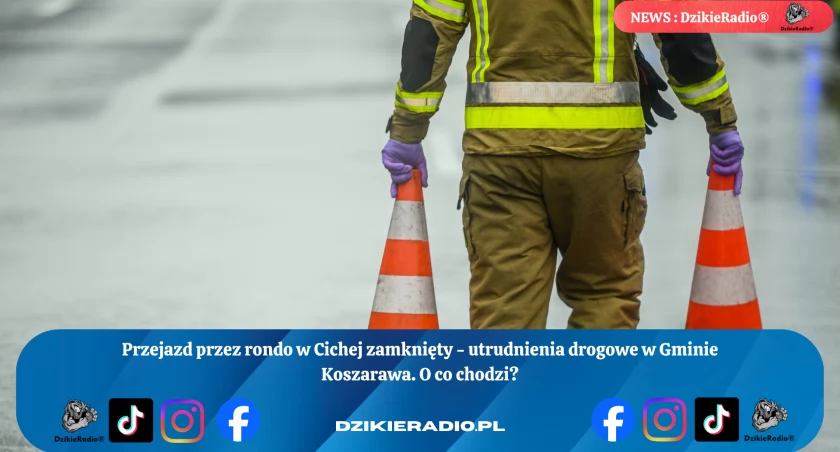 Czasowe zamknięcie ronda w Cichej – prace drogowe w Gminie Koszarawa
