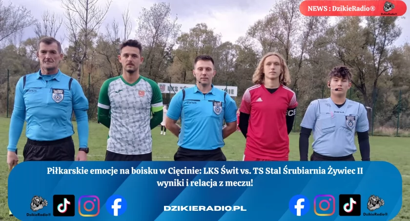 Piłkarskie emocje w Cięcinie: TS Stal Śrubiarnia Żywiec pokonuje LKS Świt Cięcina  w meczu Klasy A Podokręgu Żywiec