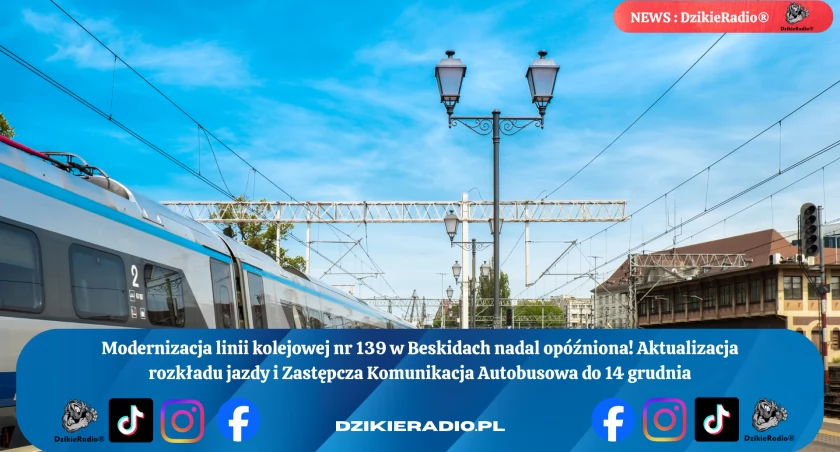 Modernizacja linii kolejowej do Zwardonia przedłużona – powrót pociągów dopiero w grudniu