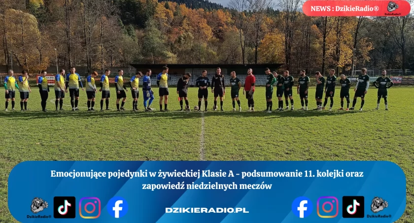 Nowe emocje w lokalnej piłce: sobotnie rozstrzygnięcia i niedzielne zapowiedzi w Klasie A (Podokręg Żywiec)