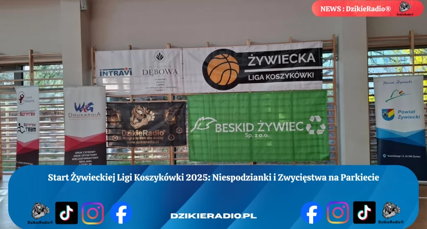 Emocjonujący start Żywieckiej Ligi Koszykówki – pierwsze zwycięstwa i niespodzianki na parkiecie