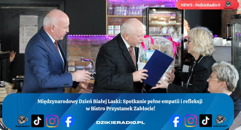 Międzynarodowy Dzień Białej Laski: Wzruszające spotkanie pełne empatii i refleksji w Zabłociu z udziałem Polskiego Związku Niewidomych.