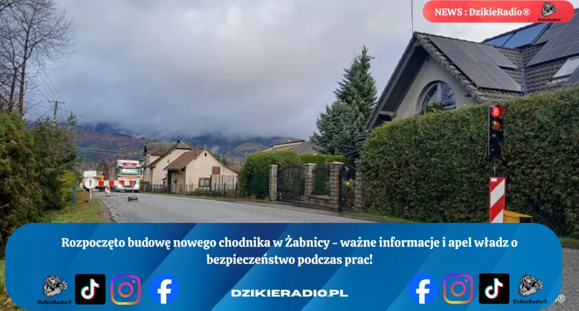 Nowa inwestycja w Żabnicy: ruszyła budowa chodnika przy ul. ks. Karola Śmiecha