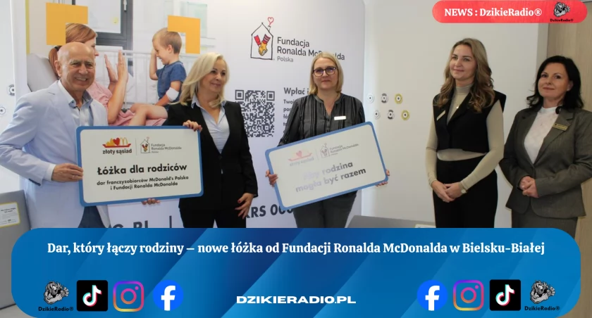 Rodzice u boku dzieci – szpital w Bielsku-Białej zyskał kolejne łóżka dzięki Fundacji Ronalda McDonalda