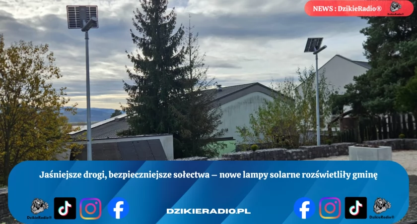Nowe lampy solarne zmieniają krajobraz gminy: bezpieczne i ekologiczne oświetlenie w czterech sołectwach!
