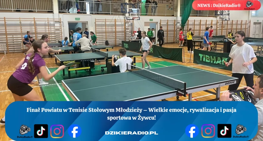 Finał Powiatu w Tenisie Stołowym Młodzieży (kl. 7-8): emocje, rywalizacja i pasja.