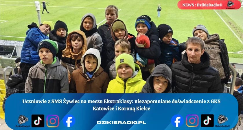 Uczniowie szkoły SMS Żywiec na meczu Ekstraklasy: Pasja, integracja i wspólne kibicowanie!