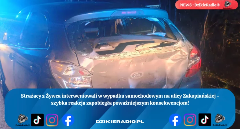 Zderzenie na Zakopiańskiej – szybka akcja strażaków z regionu