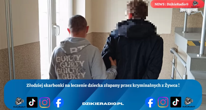 Bez skrupułów: zatrzymano złodzieja, który okradł skarbonkę z datkami na chore dziecko