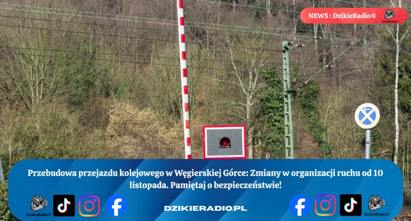 Zmiany w organizacji ruchu na przejeździe kolejowym w Węgierskiej Górce