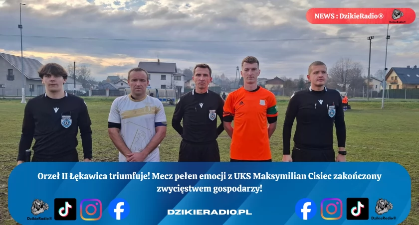 Orzeł II Łękawica triumfuje nad UKS Maksymilian Cisiec po emocjonującym meczu! Grzegorz Rzeszótko strzela zwycięskiego gola z rzutu karnego