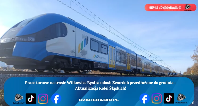 Opóźnienia na linii do Zwardonia – Koleje Śląskie informują o przedłużeniu prac modernizacyjnych