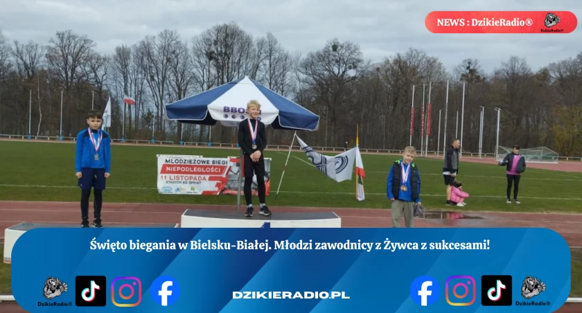 Młodzi biegacze z Żywca na Biegu Niepodległościowym w Bielsku-Białej!