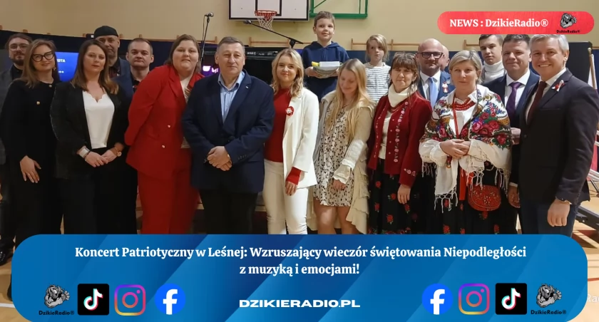Koncert Patriotyczny w Leśnej: Wzruszająca Celebracja Niepodległości z Muzyką i Emocjami.