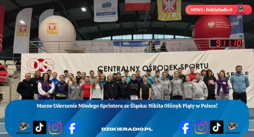 Nikita Oliinyk z MKS Żywiec na 5. miejscu w Polsce na zawodach halowych. Młody sprinter udowadnia, że ciężka praca przynosi sukcesy. Gratulacje! #MKSŻywiec #Lekkoatletyka