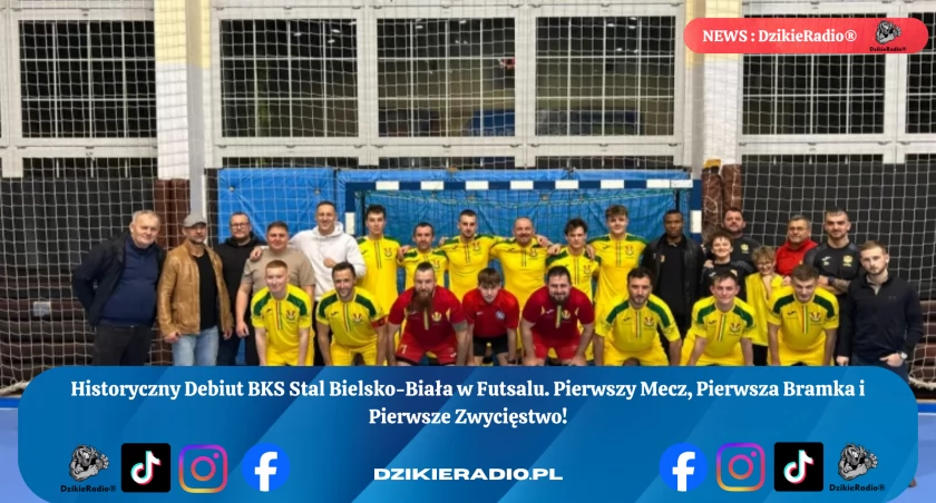 Historyczny debiut BKS Stal Bielsko-Biała w futsalu: pierwszy mecz, pierwsza bramka i pierwsze zwycięstwo. Emocjonujące rozpoczęcie ligowej przygody z futsalem zapowiada fascynujący nowy rozdział klubowej historii.