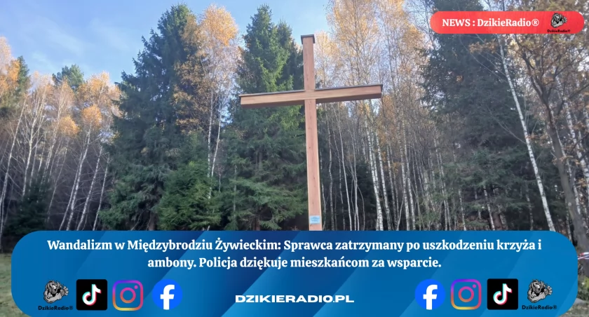 Wandalizm w Międzybrodziu Żywieckim: Sprawca zatrzymany przez policję | Aktualności z Żywca