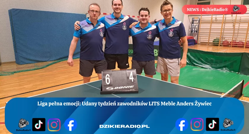 Sukcesy i porażki w świecie tenisa stołowego w Żywcu: raport LITS Meble Anders Żywiec TenisStołowy 