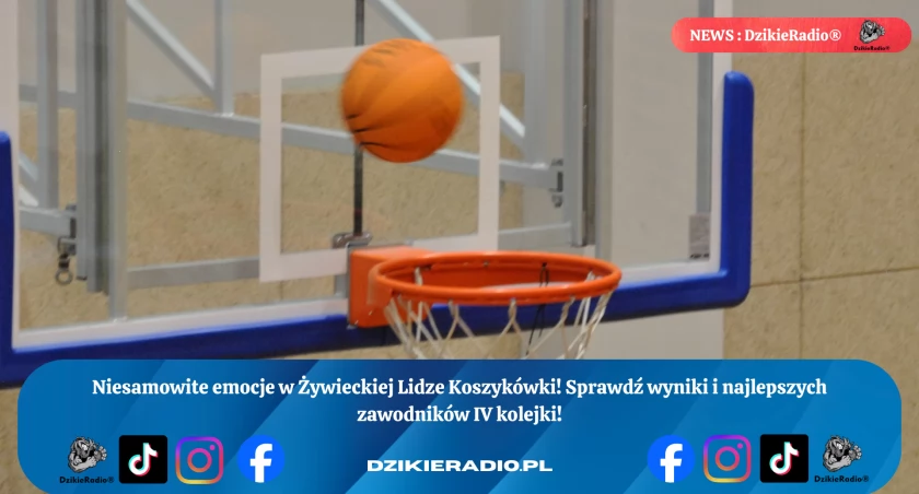 Pełne emocji zmagania w Żywieckiej Lidze Koszykówki:  Wszystko, co musisz wiedzieć o IV kolejce V sezonu ŻLK. Zobacz wyniki, najlepsze akcje i poznaj najnowsze statystyki!