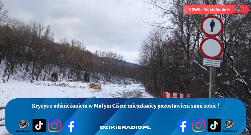 Kto zająłby się odśnieżaniem Traktu Cesarskiego w Małym Ciścu? Problemy z zimową obsługą w gminie Węgierska Górka 