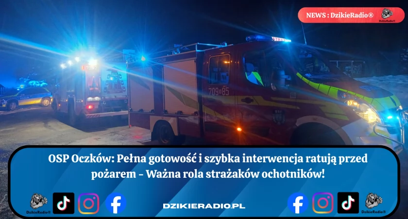 Interwencja OSP Oczków: Szybka reakcja strażaków na podejrzenie pożaru instalacji elektrycznej - Pełna gotowość służb w akcji!