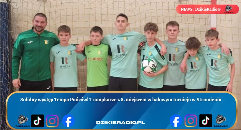 Tempo Puńców Trampkarze z 5. miejscem w Halowym Turnieju w Strumieniu 