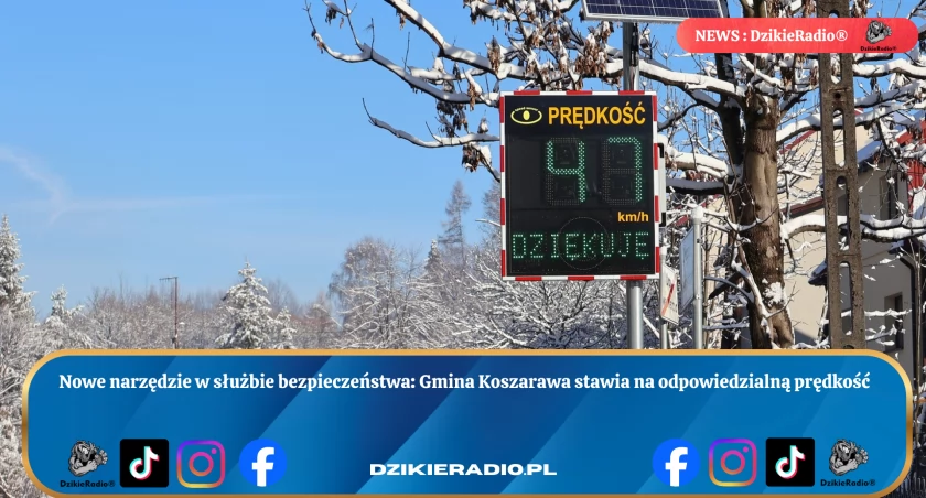 Nowoczesne radarowe wyświetlacze prędkości w Gminie Koszarawa: Inwestycja w bezpieczeństwo drogowe i refleksję kierowców