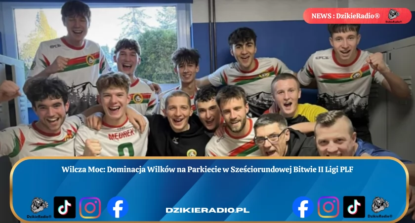 Wilki rządzą na parkiecie! Dominująca wygrana 8:0 w szóstej serii gier II Ligi PLF - Jonasz Piękoś gwiazdą meczu ze swoim hat-trickiem. 