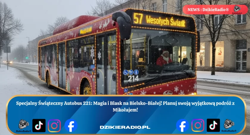 Magia na kołach: świąteczny autobus ponownie rusza ulicami Bielska-Białej