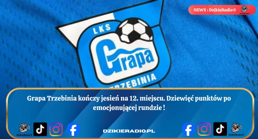 Grapa Trzebinia kończy rundę jesienną na 12. miejscu po emocjonujących meczach, zdobywając 9 punktów.