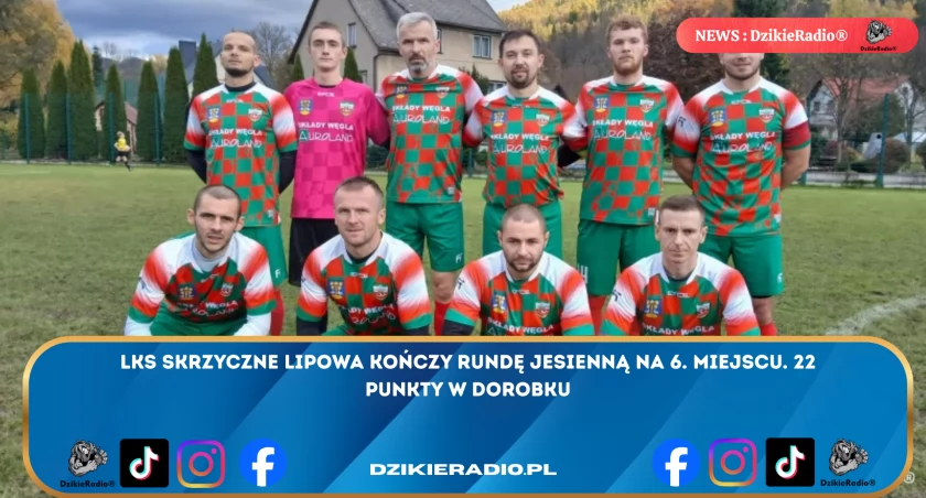 LKS Skrzyczne Lipowa z 22 punktami na 6. miejscu po rundzie jesiennej Zobacz podsumowanie sezonu drużyny