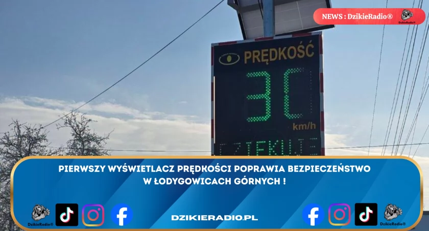 Bezpieczeństwo pieszych w Gminie Łodygowice zwiększone dzięki nowemu wyświetlaczowi prędkości - Informacje i działania inwestycyjne w Łodygowicach.