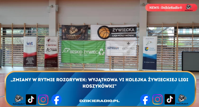 Zmiany w harmonogramie VI kolejki Żywieckiej Ligi Koszykówki! Zobacz, gdzie i kiedy odbędą się emocjonujące mecze!