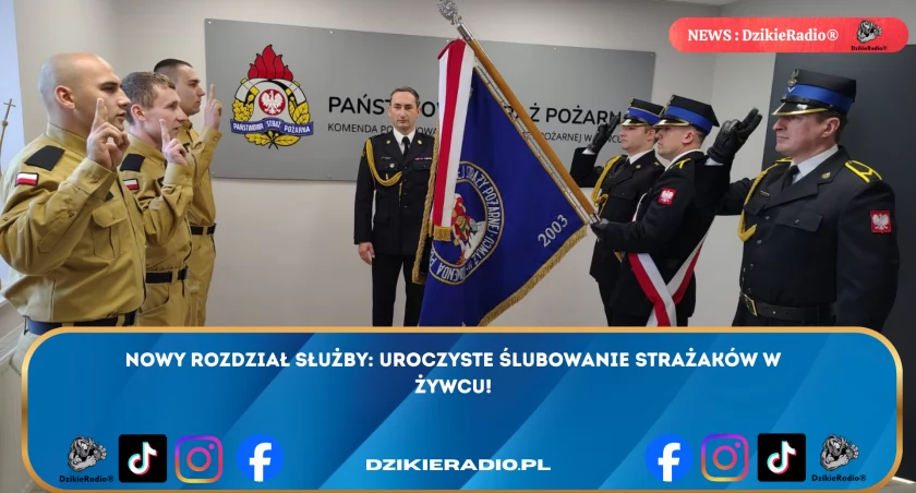 Żywieccy strażacy złożyli uroczyste ślubowanie w Komendzie