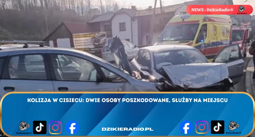 Poranny wypadek w Ciścu. Służby ratunkowe interweniowały na drodze lokalnej