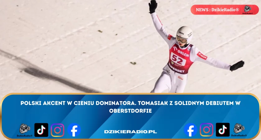 Niespodziewany debiut Kacpra Tomasiaka w Turnieju Czterech Skoczni! Pierwsze wyniki Polaków z Oberstdorfu.
