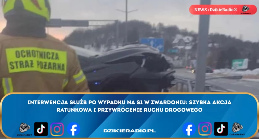 Zdarzenie na S1 w rejonie Zwardonia: Szybka interwencja ratowników przywróciła płynność ruchu po godzinie