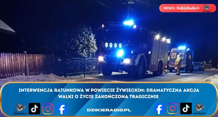 Cisza po akcji ratunkowej. Tragiczne zdarzenie w powiecie żywieckim